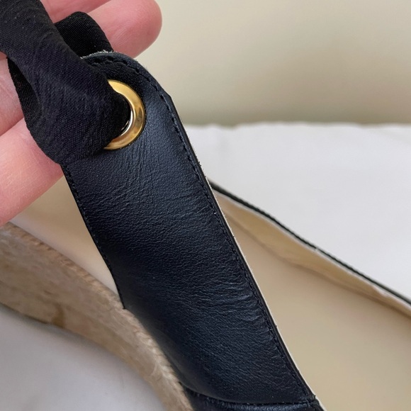 Anesis Greece handcrafted leather wedge heels size 7.5 with black tie ankle - Picture 3 of 7